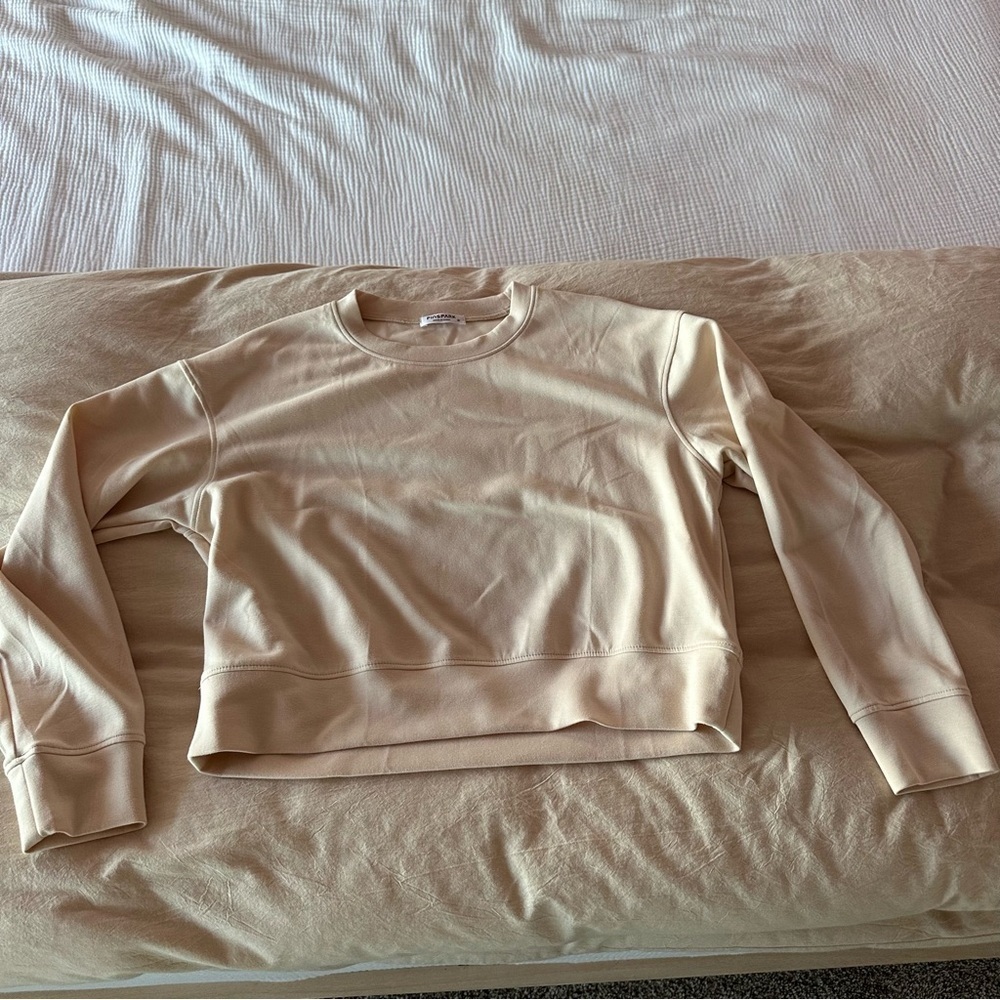 Pinspark Ivory Softstreme Crew Neck Super Soft Long Sleeve Sweatshirt, Medium